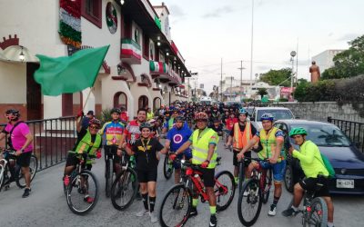 Se realizo el evento Rodada Urbana Nocturna por la vida