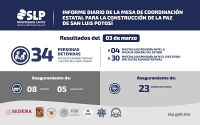 34 DETENIDOS EN  24 HORAS