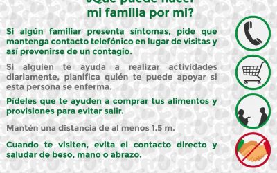 SS EMITE RECOMENDACIONES PARA PREVENIR CONTAGIO DE COVID-19 EN LAS Y LOS ADULTOS MAYORES.