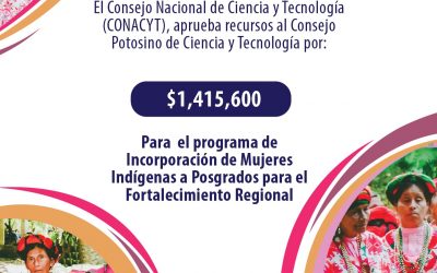 CONACYT APRUEBA A COPOCYT PROYECTO PARA MUJERES INDÍGENAS.