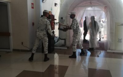 La Secretaría de la Defensa Nacional entrega medicamentos e insumos médicos en Hospital Central “Dr. Ignacio Morones Prieto”.