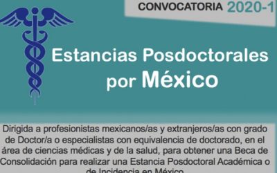 SE EXTIENDE PLAZO PARA LA CONVOCATORIA DE ESTANCIAS POSDOCTORALES POR MÉXICO.