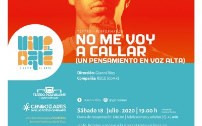 INVITA SECULT A PRESENCIAR EL PERFORMANCE “NO ME VOY A CALLAR (UN PENSAMIENTO EN VOZ ALTA)” EN EL TEATRO POLIVALENTE.