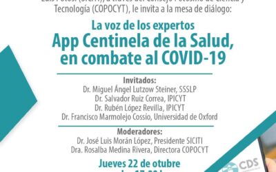 COPOCYT Y SICITI INVITAN A MESA DE DIÁLOGO “APLICACIÓN CENTINELA DE SALUD EN COMBATE AL COVID-19”.