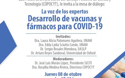 COPOCYT Y SICITI REALIZARÁN MESA DE DIÁLOGO SOBRE VACUNAS Y FÁRMACOS PARA EL COVID-19