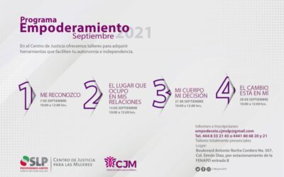 EN SEPTIEMBRE, CJM INICIA NUEVO CICLO DE TALLERES DE EMPODERAMIENTO