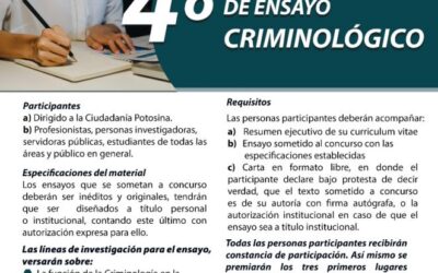 CEEAV INVITA A PARTICIPAR EN EL CUARTO CONCURSO ESTATAL DE ENSAYO CRIMINOLÓGICO