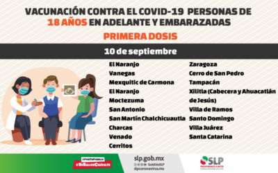 INTENSA JORNADA DE VACUNACIÓN EN EL ESTADO A PARTIR DEL 7 DE SEPTIEMBRE