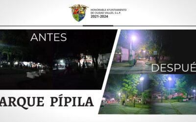 ILUMINAN EL PARQUE PÍPILA CON REPARACIÓN DE LÁMPARAS