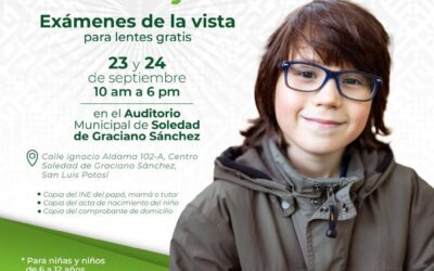 DIF ESTATAL CONVOCA A CAMPAÑA DE LENTES PARA NIÑAS Y NIÑOS SOLEDENSES