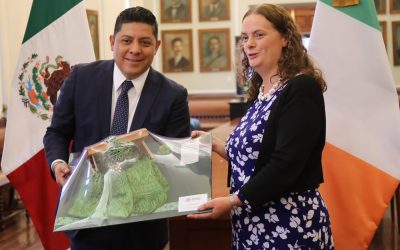 CON VISITA DE EMBAJADORA DE IRLANDA, RICARDO GALLARDO INTENSIFICA PROYECCIÓN MUNDIAL DE SLP