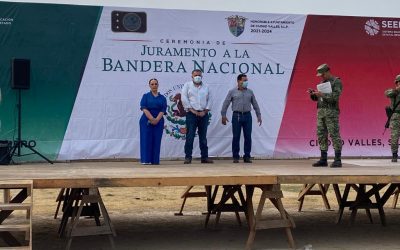 TODO LISTO PARA CEREMONIA DE JURAMENTO DE BANDERA EN CIUDAD VALLES