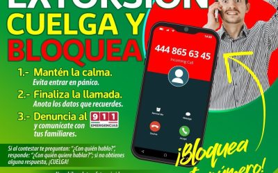 POLICÍA MUNICIPAL EMITE ALERTA ANTE LLAMADAS DE EXTORSIÓN