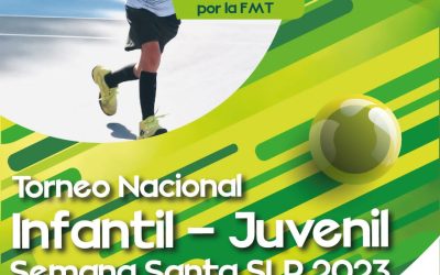 TORNEO NACIONAL INFANTIL Y JUVENIL DE TENIS SE LLEVARÁ A CABO EN SLP.