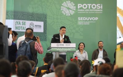 RICARDO GALLARDO ARRANCA REHABILITACIÓN DEL PARQUE EL METEORITO, EN CHARCAS