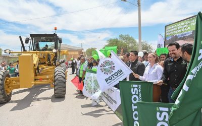 ARRANCA RICARDO GALLARDO PAVIMENTACIÓN DEL CAMINO BLEDOS-CABRAS EN VILLA DE REYES