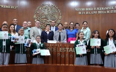 INTEGRANTES DE LA LXIII LEGISLATURA RECIBEN DECLARATORIA DEL 12° PARLAMENTO DE LAS NIÑAS Y LOS NIÑOS DE MEXICO 2023