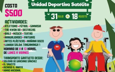 ARRANCARÁ CAMPAMENTO DE VERANO PARA NIÑAS, NIÑOS Y JÓVENES CON DISCAPACIDAD