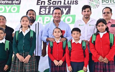 ESTADO AVANZA CON ENTREGA DE APOYOS A ESCOLARES EN EL ALTIPLANO