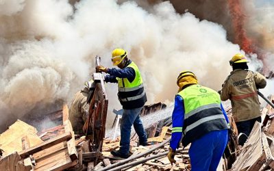 GOBIERNO ESTATAL ATIENDE INCENDIO EN TARIMERA.