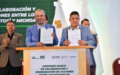 RICARDO GALLARDO CONSOLIDA CONVENIO CON MICHOACÁN PARA IMPULSO REGIONAL