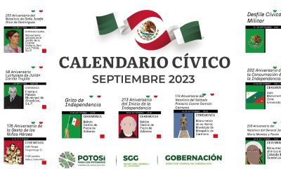 GOBIERNO ESTATAL ANUNCIA CALENDARIO CÍVICO DEL MES PATRIO.