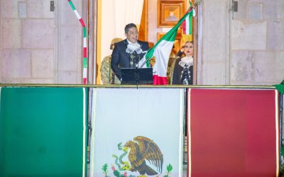 MILES DE POTOSINOS CELEBRAN CON EL GOBERNADOR RICARDO GALLARDO EL GRITO DE INDEPENDENCIA.