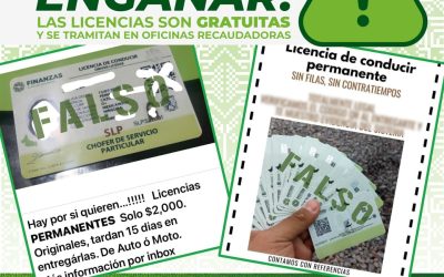 SEFIN ALERTA SOBRE VENTA DE LICENCIAS DE CONDUCIR FALSAS