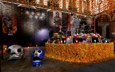 ALTAR DE MUERTOS EN PALACIO DE GOBIERNO, HONRA A LA LUCHA LIBRE