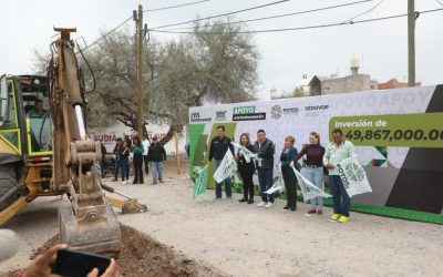 RICARDO GALLARDO INICIA LA PAVIMENTACIÓN DE SIETE CALLES EN LAS FLORES