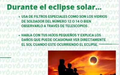 GOBIERNO ESTATAL EXHORTA A OBSERVAR ECLIPSE SOLAR DE FORMA SEGURA