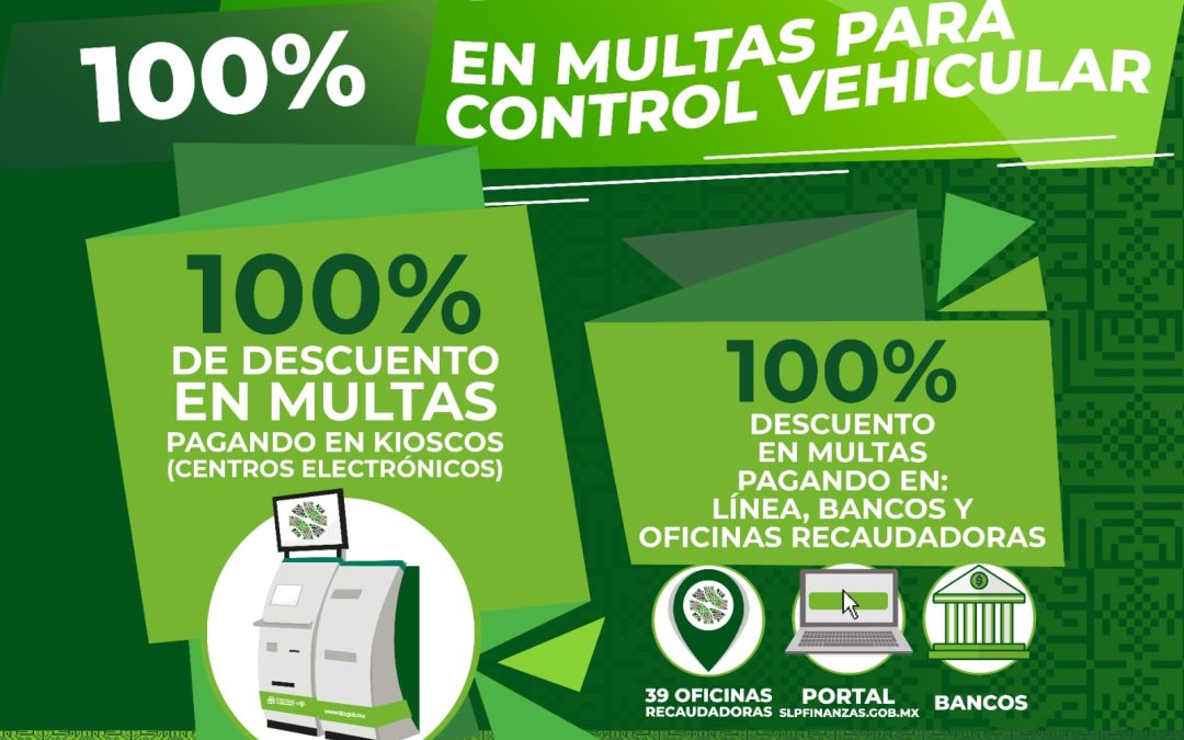 EN ENERO, SEFIN APLICA DESCUENTOS DEL 100 POR CIENTO EN MULTAS DE CONTROL VEHICULAR