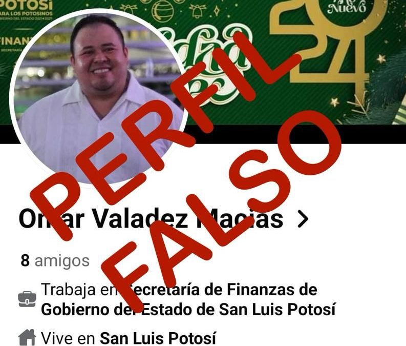 ALERTAN DE FALSO PERFIL EN REDES SOCIALES DEL SECRETARIO DE FINANZAS