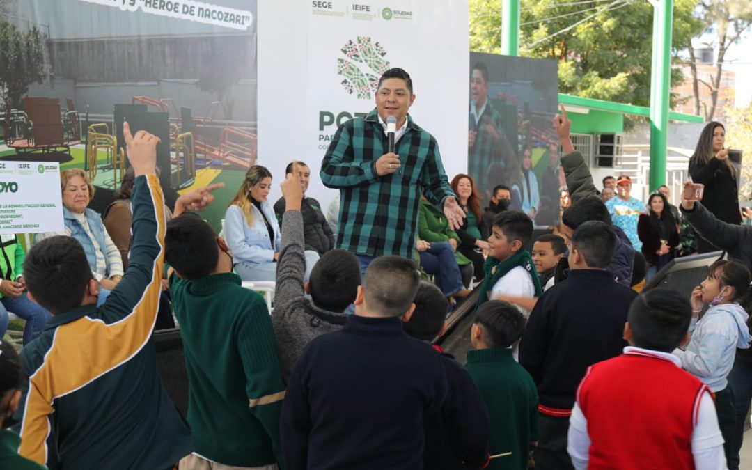 RICARDO GALLARDO LLEVA MÁS INFRAESTRUCTURA EDUCATIVA A SOLEDAD