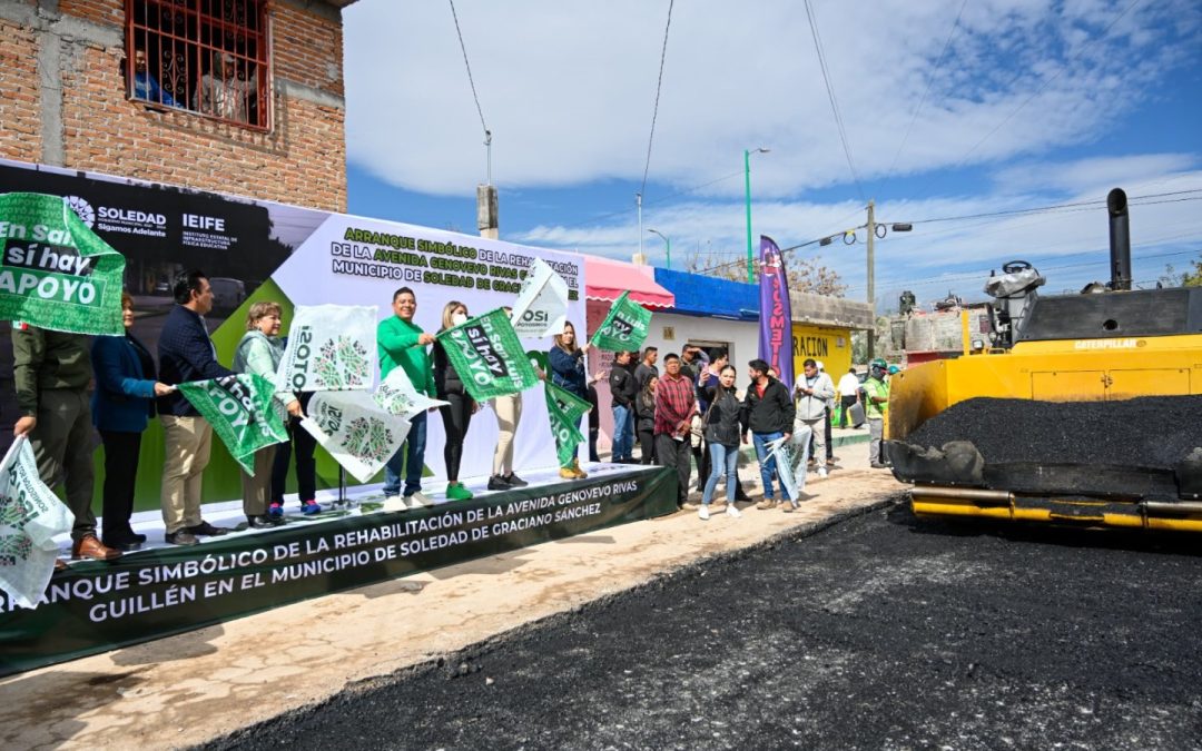 RICARDO GALLARDO LLEVA MÁS APOYO EN OBRAS A SOLEDAD POR 15 MDP