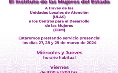 GARANTIZAN ATENCIÓN A LAS POTOSINAS DURANTE SEMANA SANTA