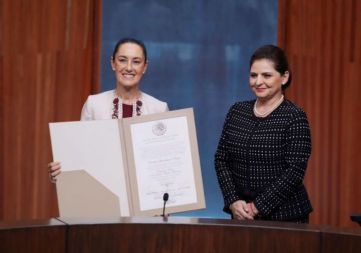 RICARDO GALLARDO FELICITA A CLAUDIA SHEINBAUM TRAS RECIBIR CONSTANCIA COMO PRESIDENTA ELECTA